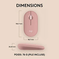 Logitech Pebble 2 M350s 4000 DPI Bluetooth Optical Mouse - Tonal Rose