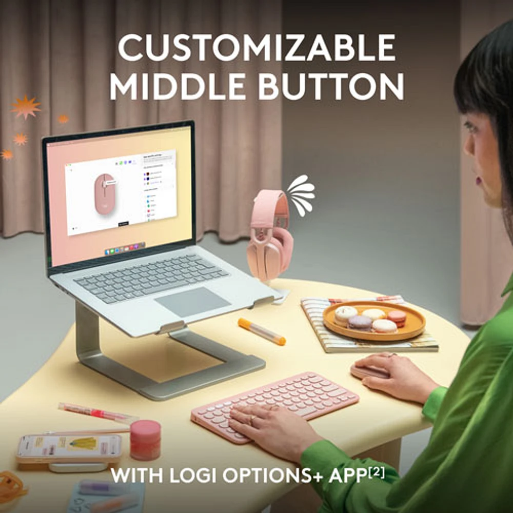 Logitech Pebble 2 M350s 4000 DPI Bluetooth Optical Mouse - Tonal Rose
