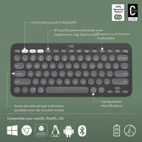 Logitech K380s Wireless Slim TKL Keyboard with Customizable Shortcuts - Tonal Graphite