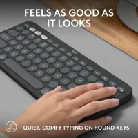 Logitech K380s Wireless Slim TKL Keyboard with Customizable Shortcuts - Tonal Graphite