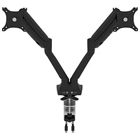 Bestar Universel 17" - 27" Dual Arm Monitor Mount with USB Ports & Audio Ports - Black