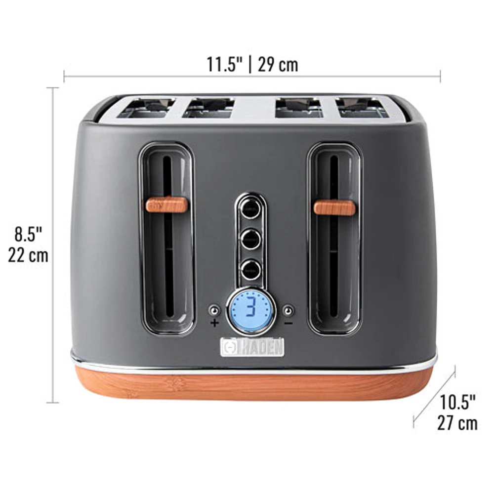 Haden Dorchester Toaster - 4-Slice - Grey