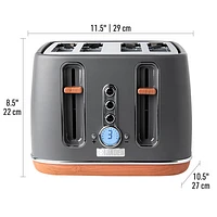 Haden Dorchester Toaster - 4-Slice - Grey