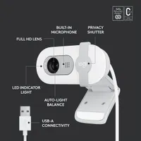 Caméra Web HD intégrale 1080p Brio 100 de Logitech avec microphone intégr