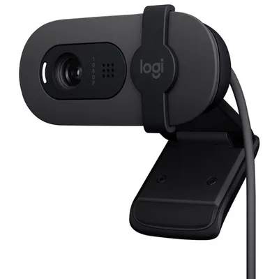 Logitech Brio 100 Full HD 1080p Webcam with Built-in Microphone - Graphite