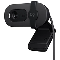 Caméra Web HD intégrale 1080p Brio 100 de Logitech avec microphone intégré - Graphite