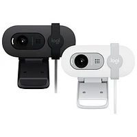 Caméra Web HD intégrale 1080p Brio 100 de Logitech avec microphone intégré - Graphite