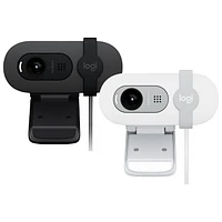 Caméra Web HD intégrale 1080p Brio 100 de Logitech avec microphone intégré - Graphite