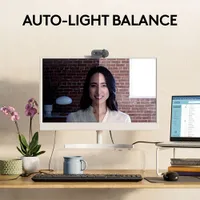Caméra Web HD intégrale 1080p Brio 100 de Logitech avec microphone intégré - Graphite