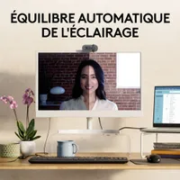 Caméra Web HD intégrale 1080p Brio 100 de Logitech avec microphone intégré - Graphite