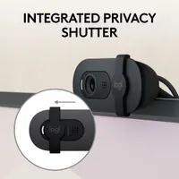 Caméra Web HD intégrale 1080p Brio 100 de Logitech avec microphone intégré - Graphite