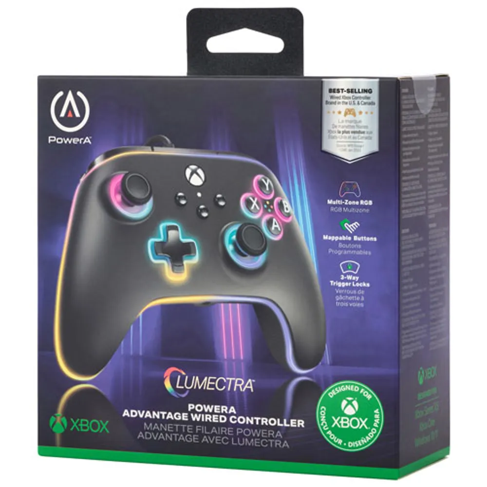 PowerA Advantage Lumectra Wired Controller for Xbox Series X|S / Xbox One - Black