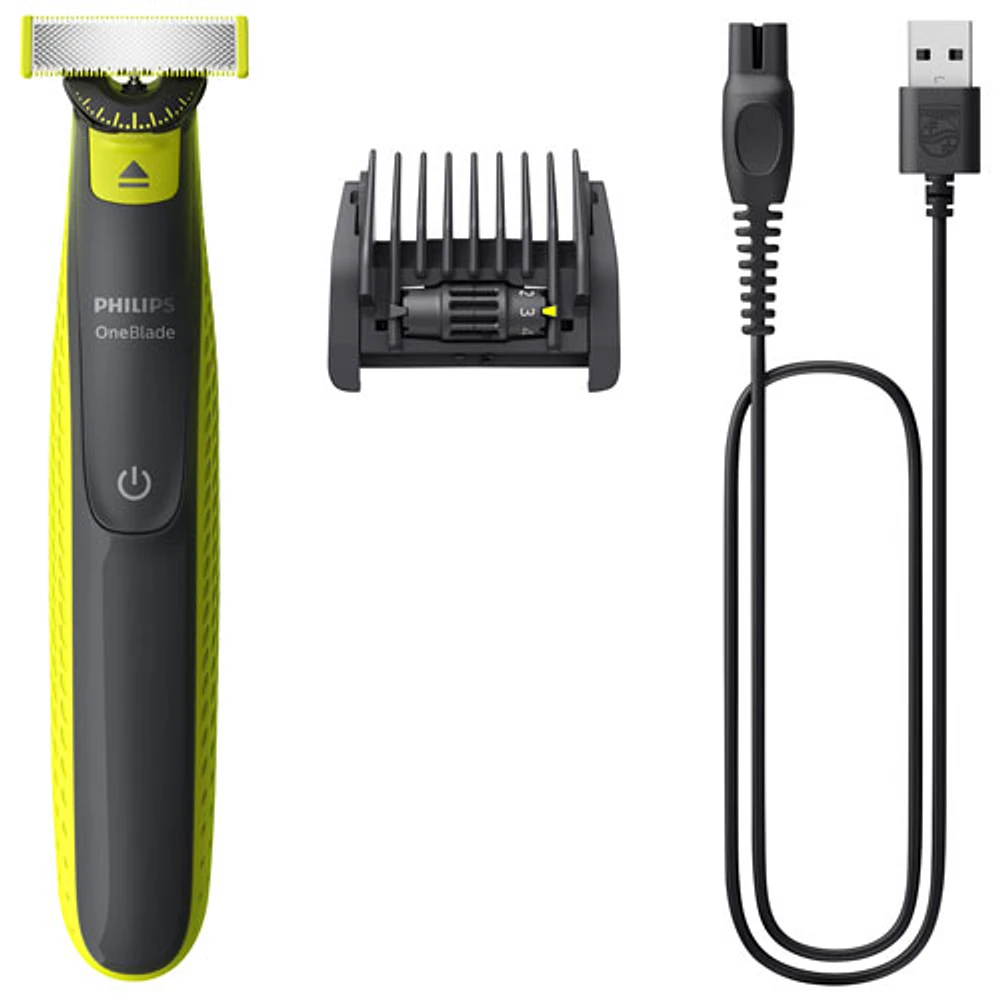 Philips OneBlade 360 Holiday Bundle Face Trimmer (QP2724BP) with Bonus 360 Blade