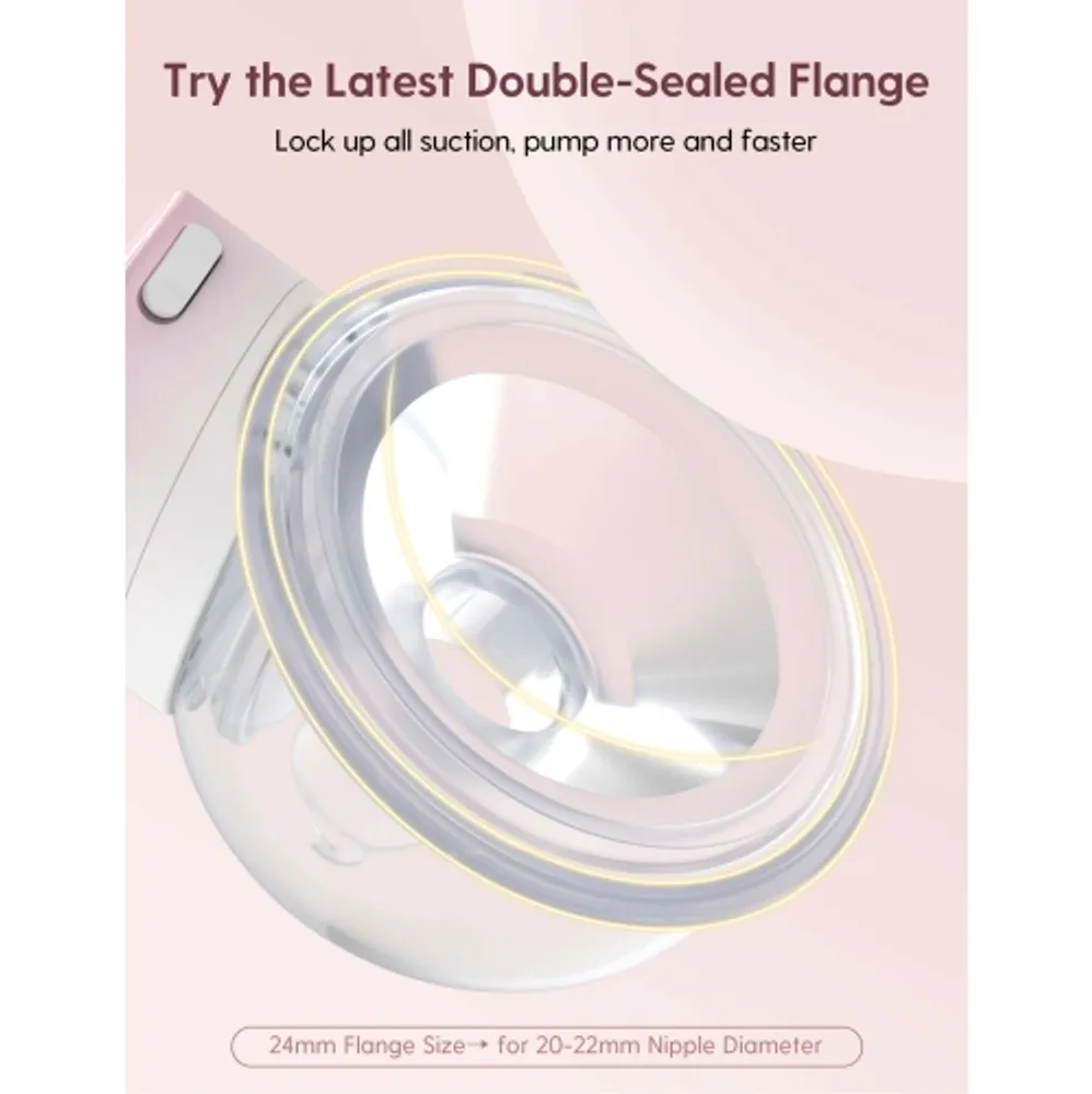 Momcozy Full Set Collector Cup Only Compatible with Momcozy S9 Pro/S12 Pro.  Original S9 Pro/S12 Pro Breast Pump Replacement Accessories (180ml, with  Double-Sealed Flange 24mm)
