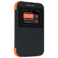 Simo Solis 5G Mobile Wi-Fi Hotspot with Lifetime Data - Black/Orange