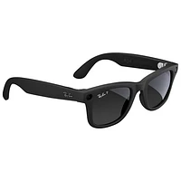 Ray-Ban | Meta Wayfarer Glasses with AI, Photo, Video, Audio & Messaging - Matte Black/Polarized Gradient Graphite - Large
