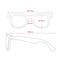 Ray-Ban | Meta Wayfarer Glasses with AI, Photo, Video, Audio & Messaging - Matte Black/Polarized Gradient Graphite - Large