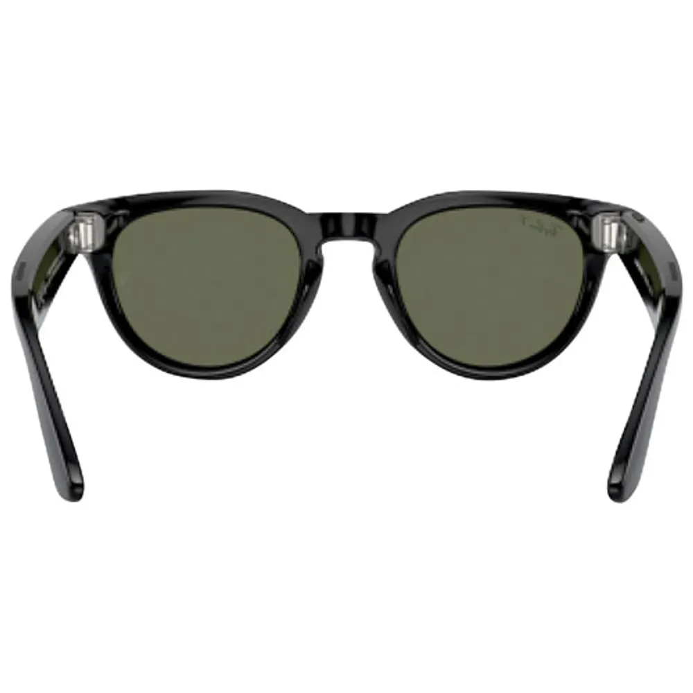 Ray-Ban | Meta Headliner Smart Glasses with Photo, Video & Audio - Shiny Black/G-15 Green