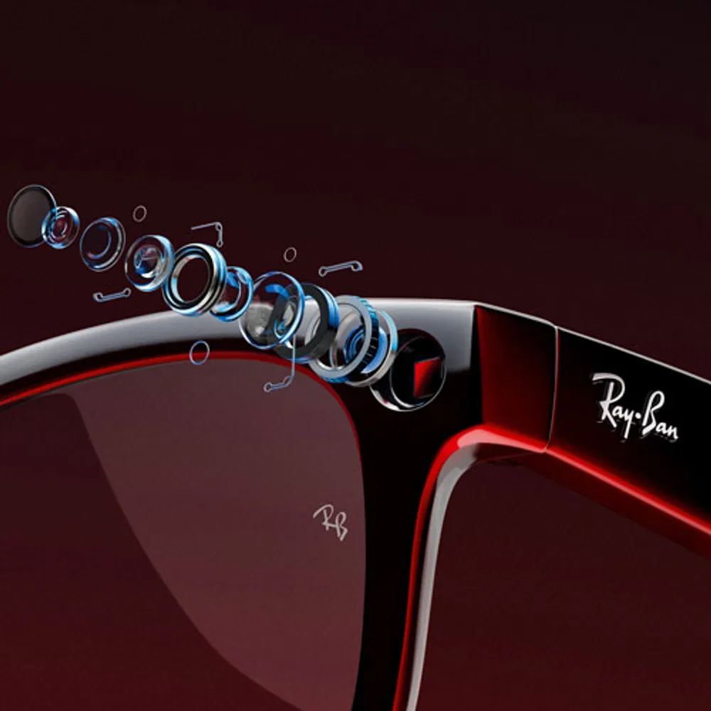 Ray-Ban | Meta Headliner Smart Glasses with Photo, Video & Audio - Shiny Black/G-15 Green