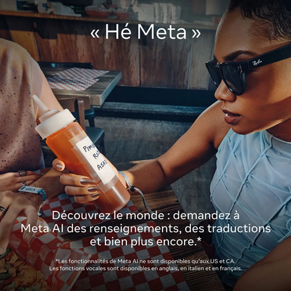 Lunettes Wayfarer de Ray-Ban/Meta avec IA, photo, vidéo, audio et messagerie