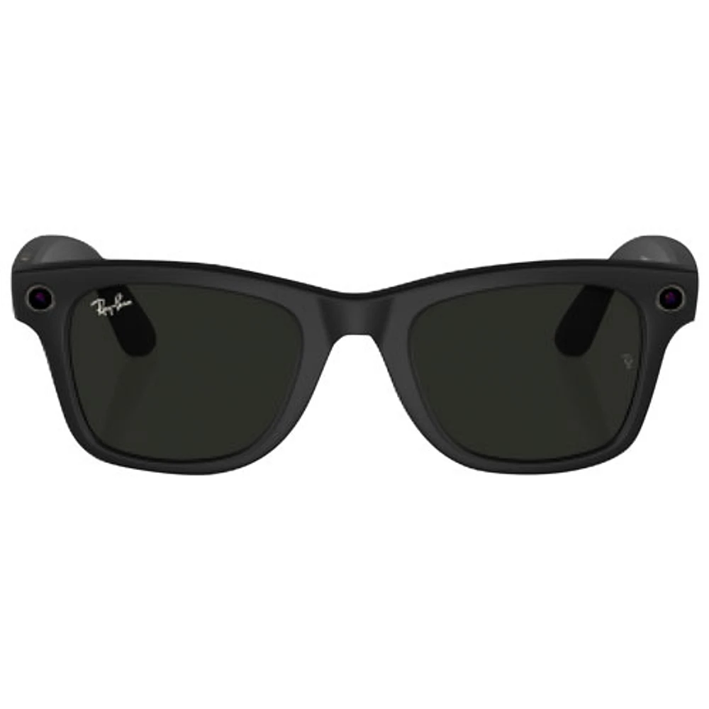 Ray-Ban | Meta Wayfarer Smart Glasses with AI, Photo, Video, Audio & Messaging - Matte Black/Clear to G-15 Green Transitions