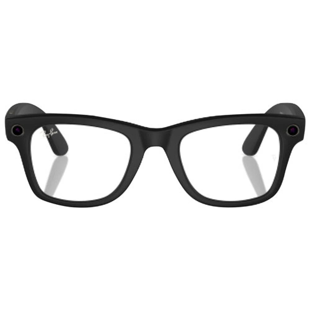 Ray-Ban | Meta Wayfarer Smart Glasses with AI, Photo, Video, Audio & Messaging - Matte Black/Clear to G-15 Green Transitions