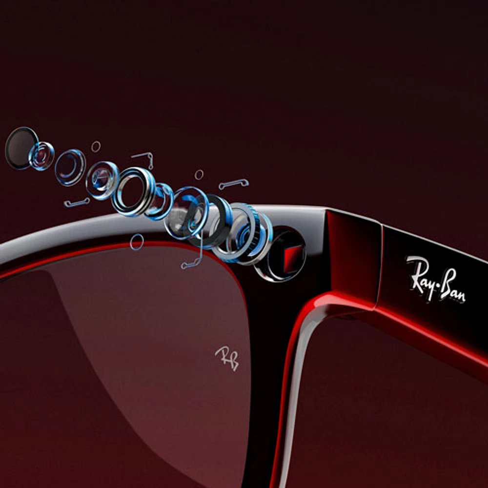 Ray-Ban | Meta Wayfarer Smart Glasses with AI, Photo, Video, Audio & Messaging - Matte Black/Clear to G-15 Green Transitions