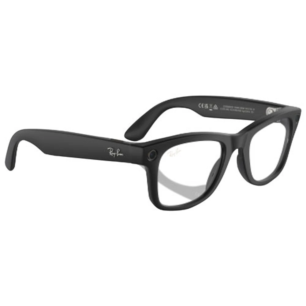 Ray-Ban | Meta Wayfarer Smart Glasses with AI, Photo, Video, Audio & Messaging - Matte Black/Clear to G-15 Green Transitions