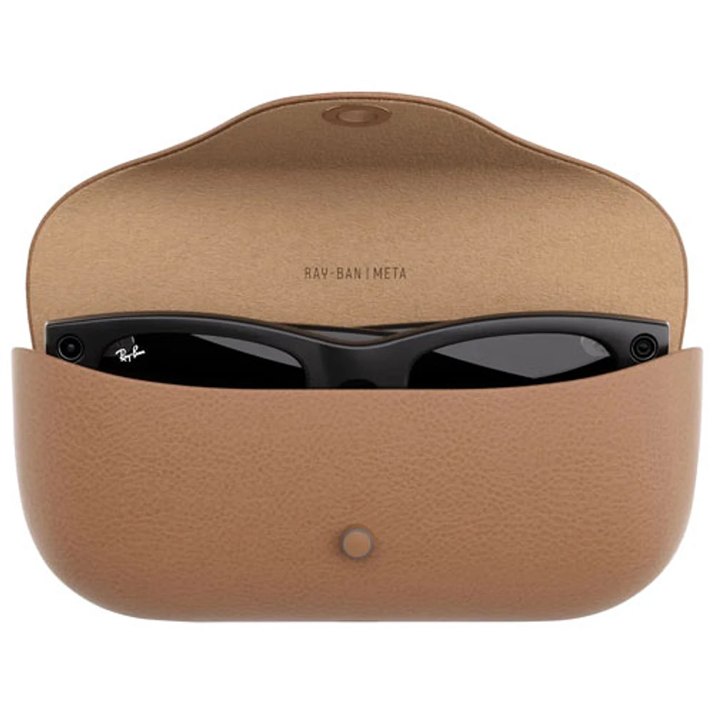 Ray-Ban | Meta Wayfarer Smart Glasses with AI, Photo, Video, Audio & Messaging - Matte Black/Clear to G-15 Green Transitions
