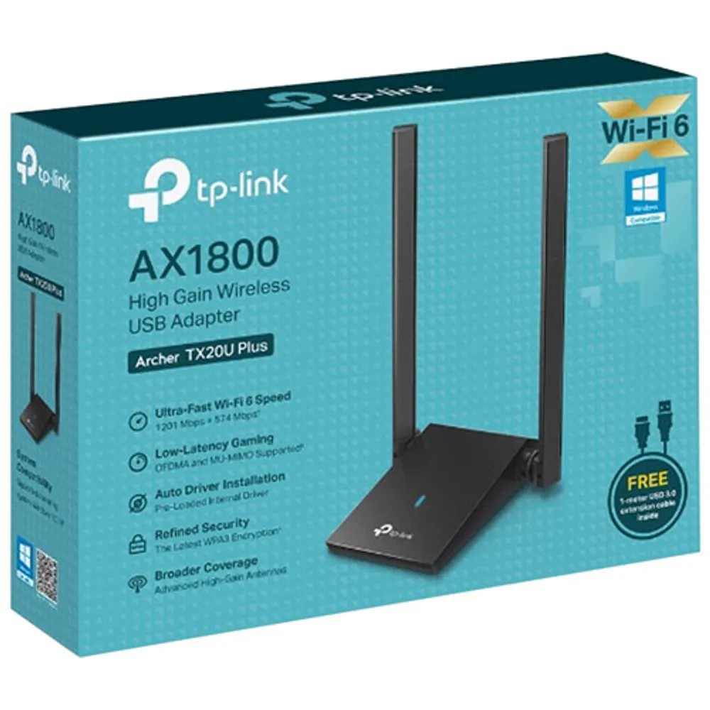 TP-Link Archer Wireless AX1800 Wi-Fi 6E High Gain Adapter (TX20U Plus)