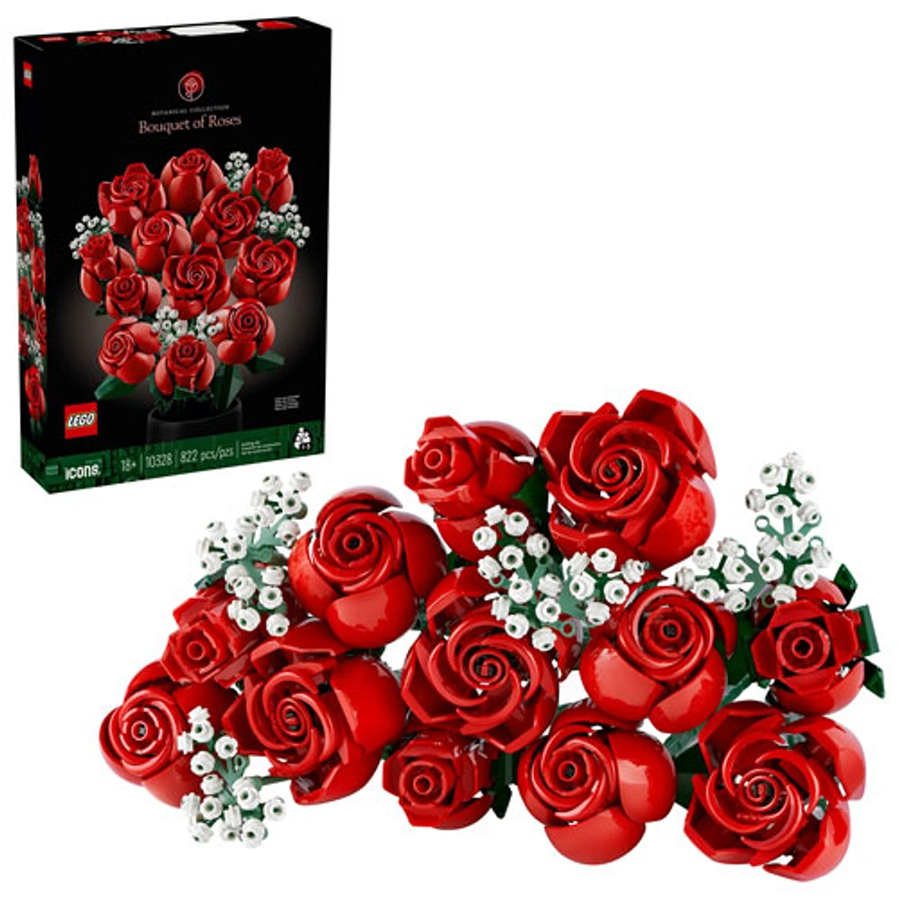 LEGO Flowers: Bouquet of Roses - 822 Pieces (10328)