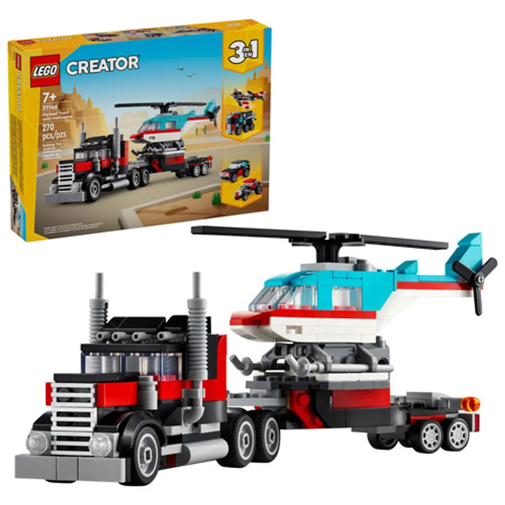 LEGO Creator: Flatbed Truck with Helicopter - 270 Pieces (31146)