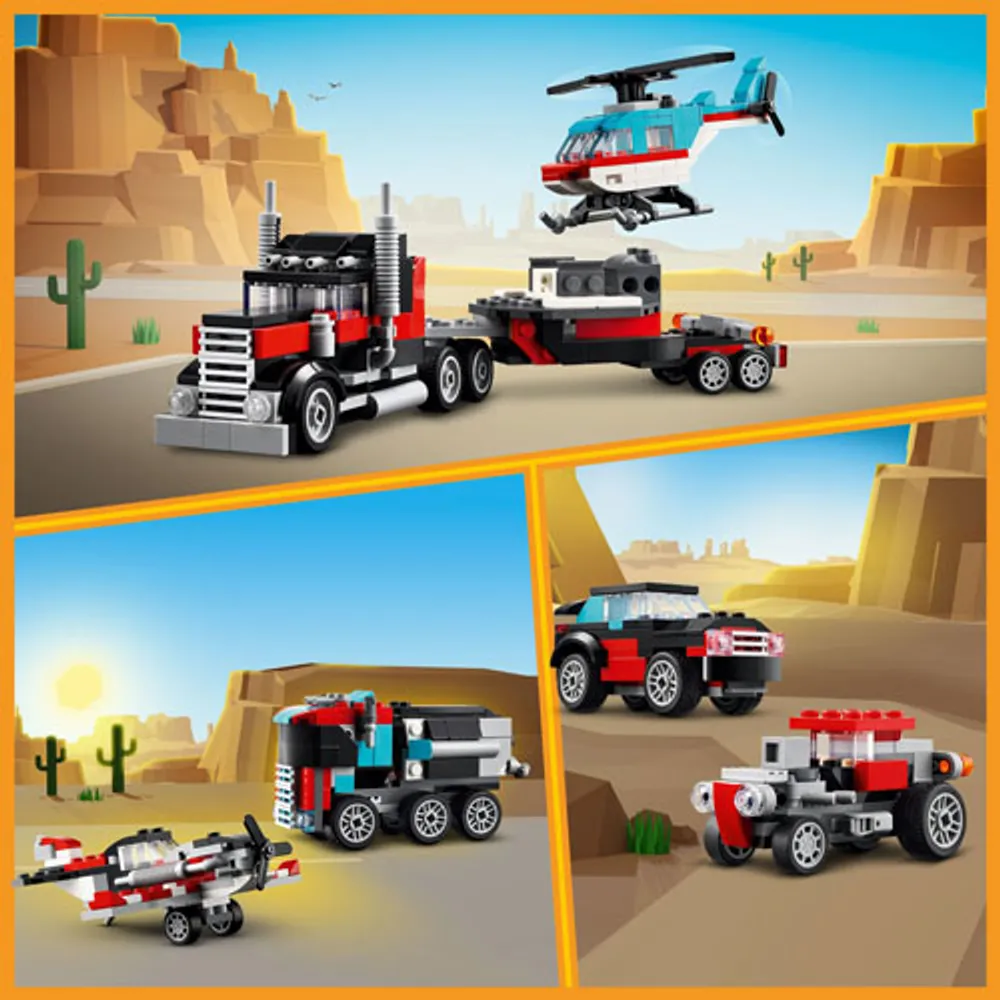 LEGO Creator: Flatbed Truck with Helicopter - 270 Pieces (31146)