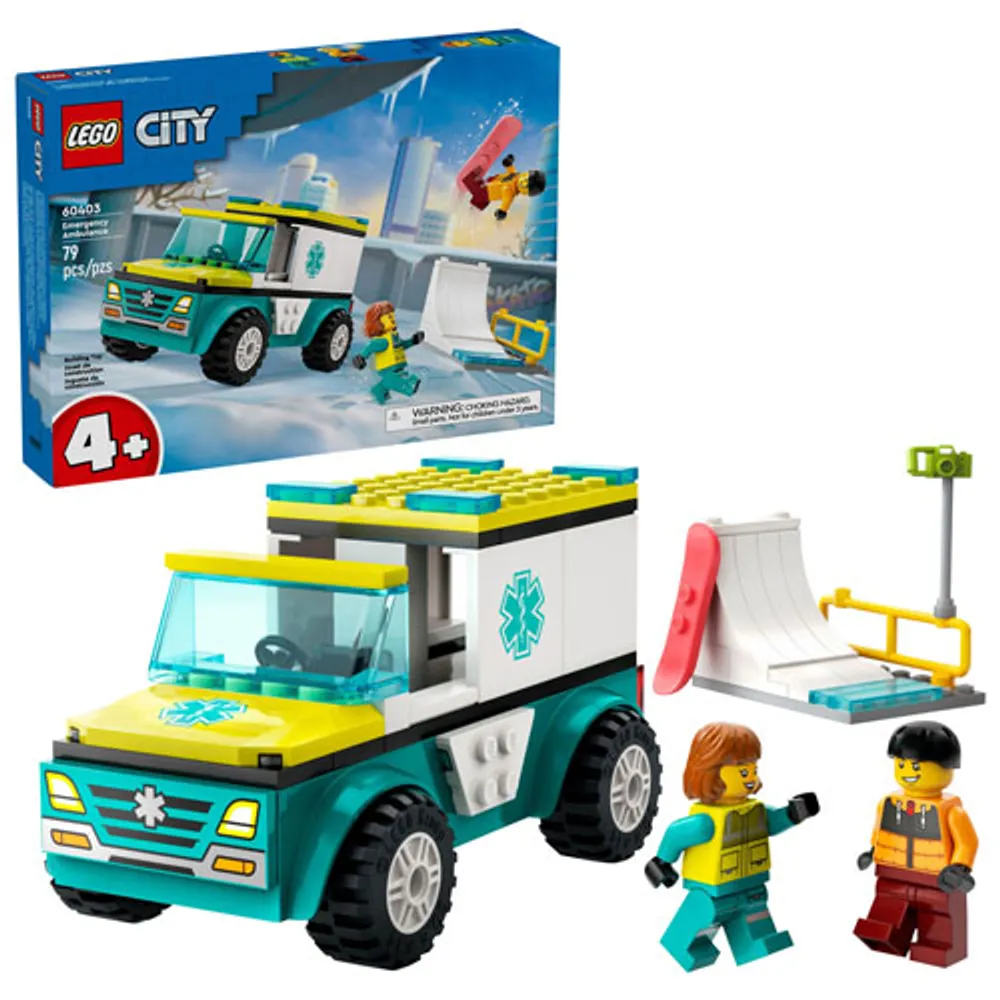 LEGO City: Emergency Ambulance and Snowboarder - 79 Pieces (60403)