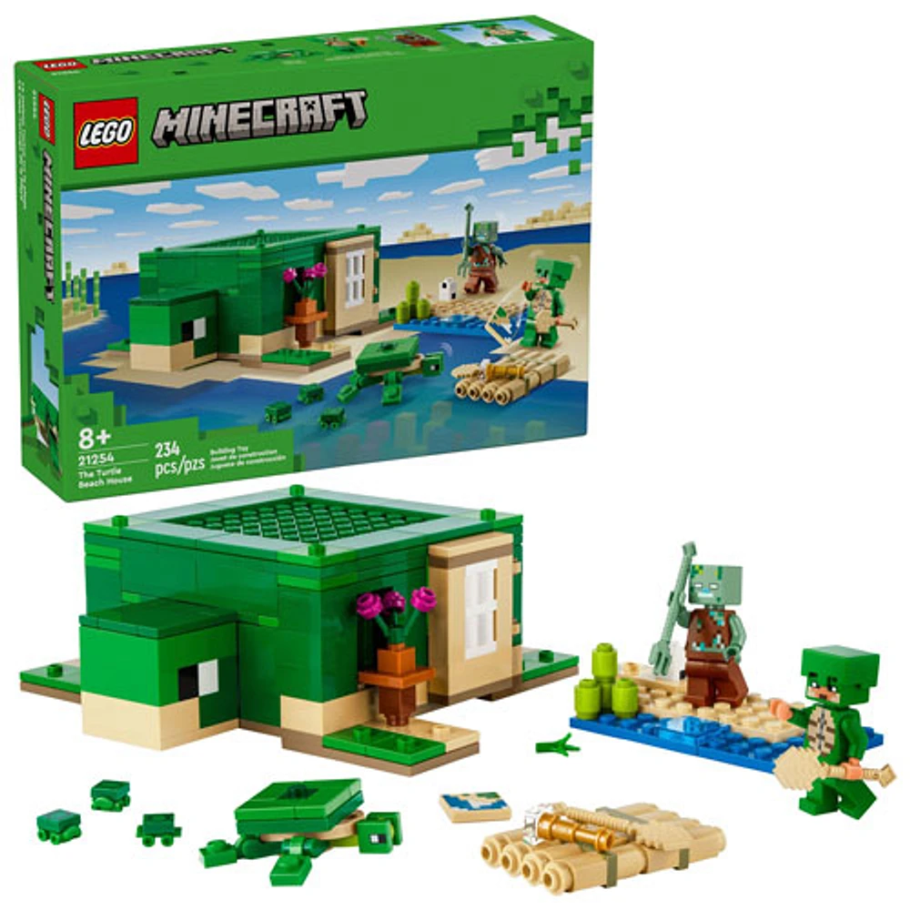 LEGO Minecraft : La maison Tortue sur la plage - 234 pièces (21254)