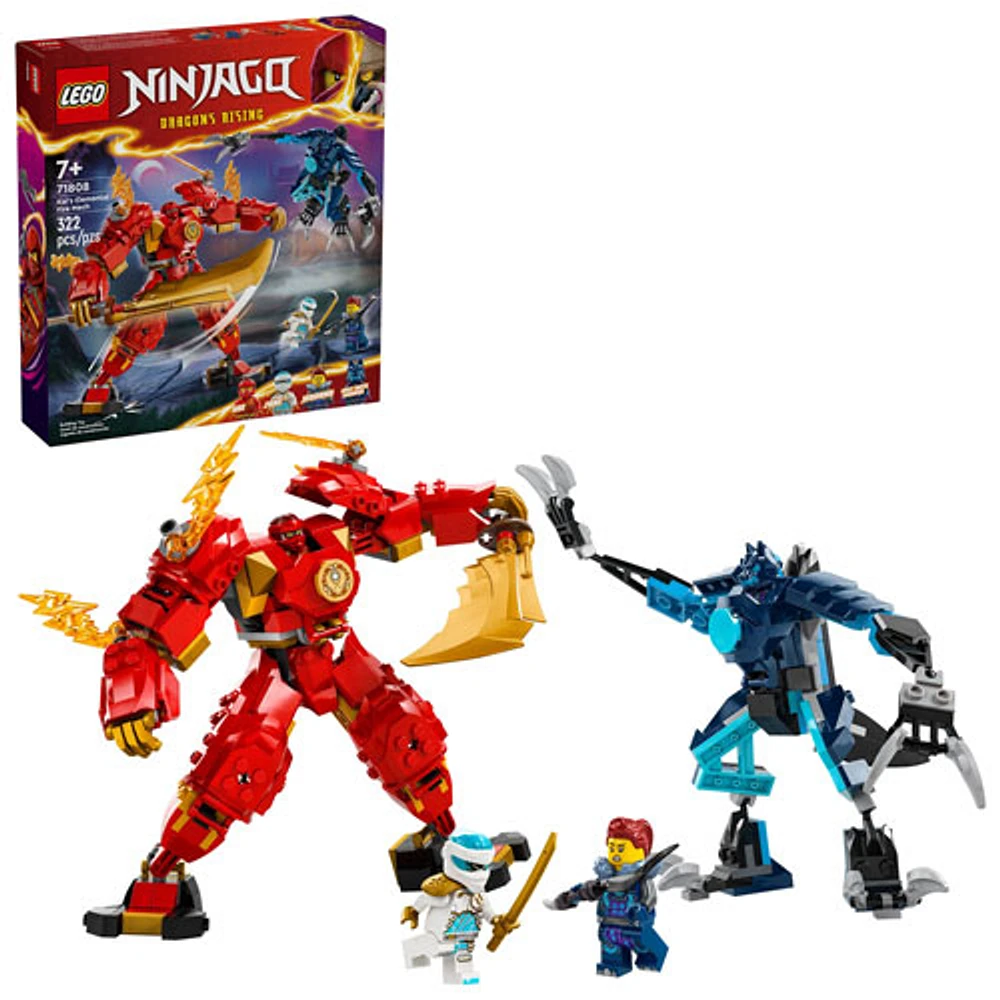 LEGO NINJAGO Dragon's Rising: Le robot de feu élémentaire de Kai - 322 pièces (71808)