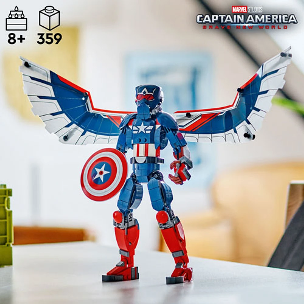 LEGO Marvel : La figurine à construire du nouveau Capitaine America - 359 pièces (76296)