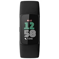 Moniteur activité Charge 6 de Fitbit avec GPS, fréquence cardiaque et sommeil - Obsidienne/Noir
