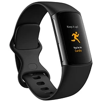 Moniteur activité Charge 6 de Fitbit avec GPS, fréquence cardiaque et sommeil - Obsidienne/Noir