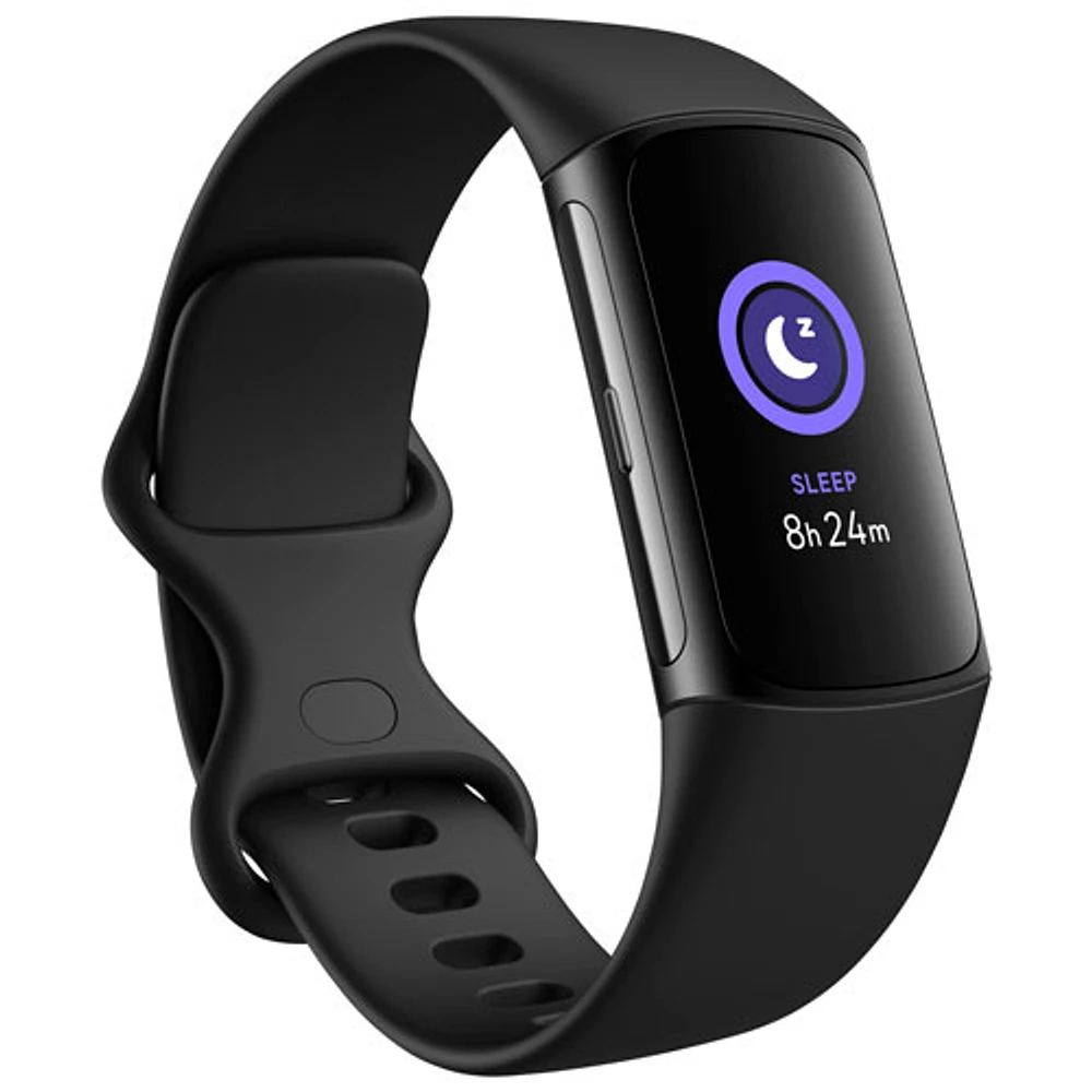 Moniteur activité Charge 6 de Fitbit avec GPS, fréquence cardiaque et sommeil - Obsidienne/Noir