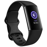 Moniteur activité Charge 6 de Fitbit avec GPS, fréquence cardiaque et sommeil - Obsidienne/Noir