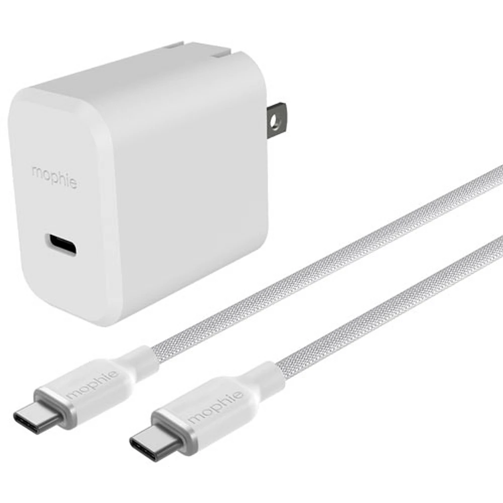 Chargeur mural USB-C à chargement rapide de 30 W de Mophie (409913196) - Blanc