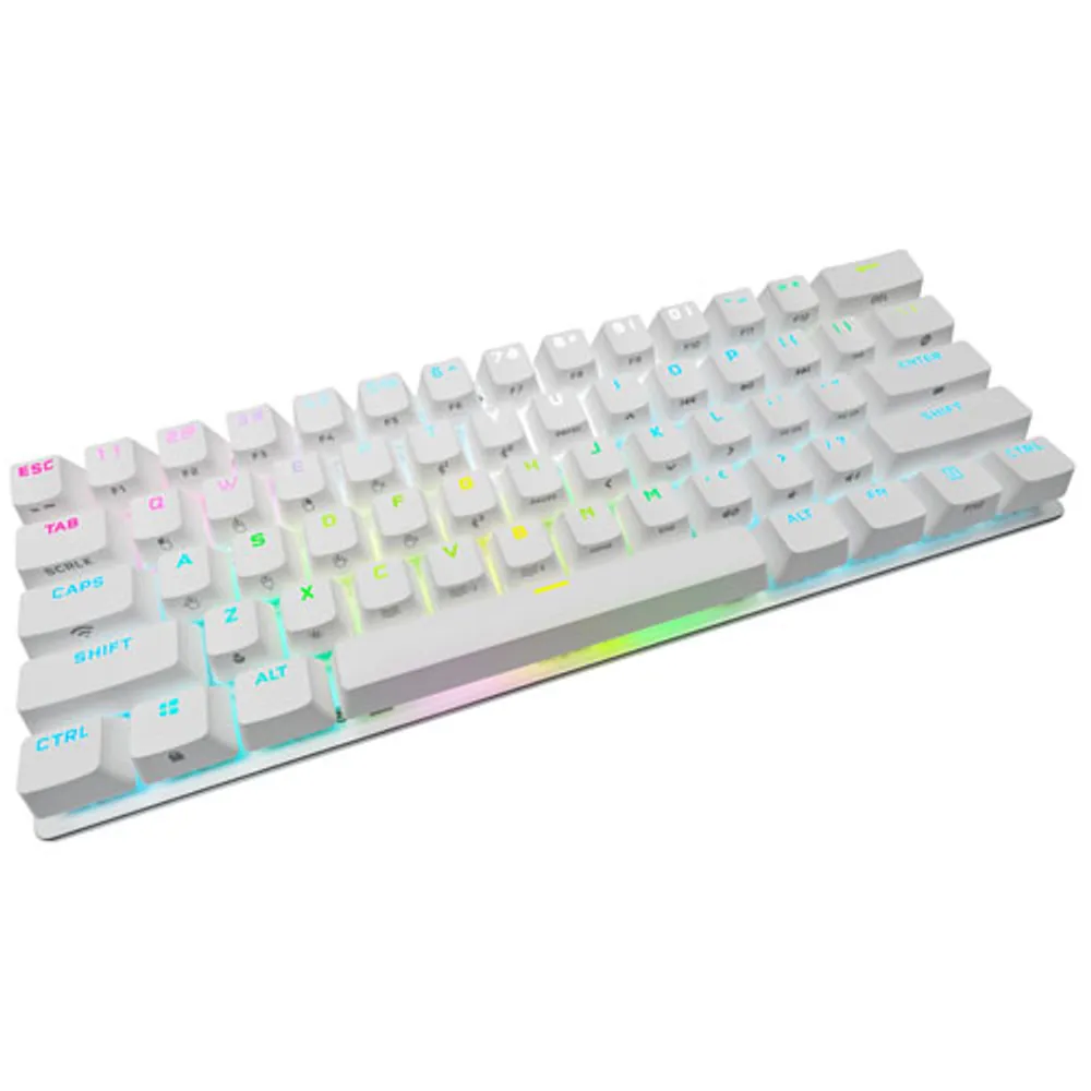 Corsair K70 Pro Mini Bluetooth Backlit Mechanical Cherry Red Gaming Keyboard - White