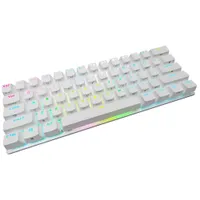 Clavier de jeu mécanique rétroéclairé Bluetooth Cherry Red K70 Pro Mini de Corsair - Blanc