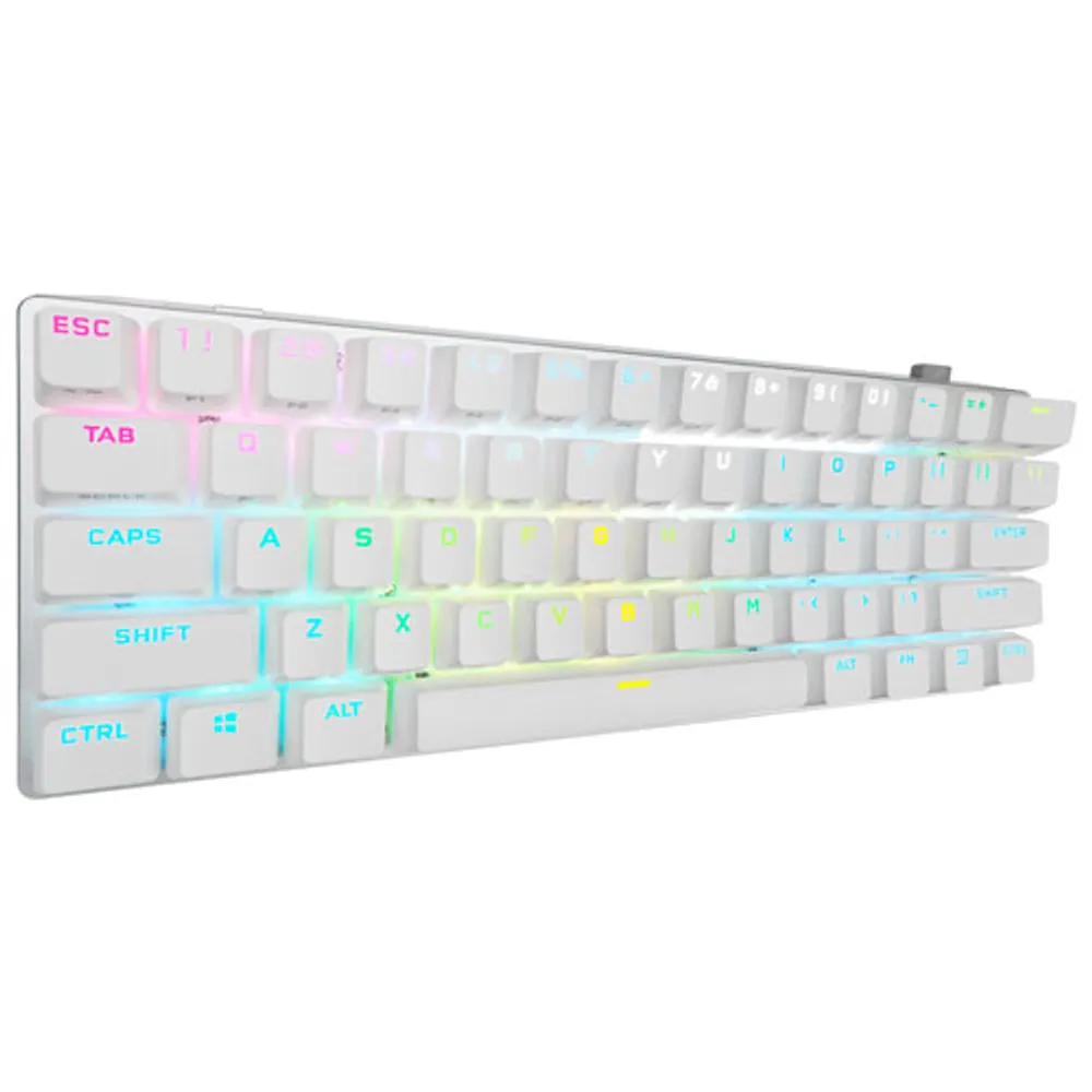 Corsair K70 Pro Mini Bluetooth Backlit Mechanical Cherry Red Gaming Keyboard - White