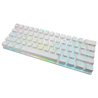 Clavier de jeu mécanique rétroéclairé Bluetooth Cherry Red K70 Pro Mini de Corsair - Blanc