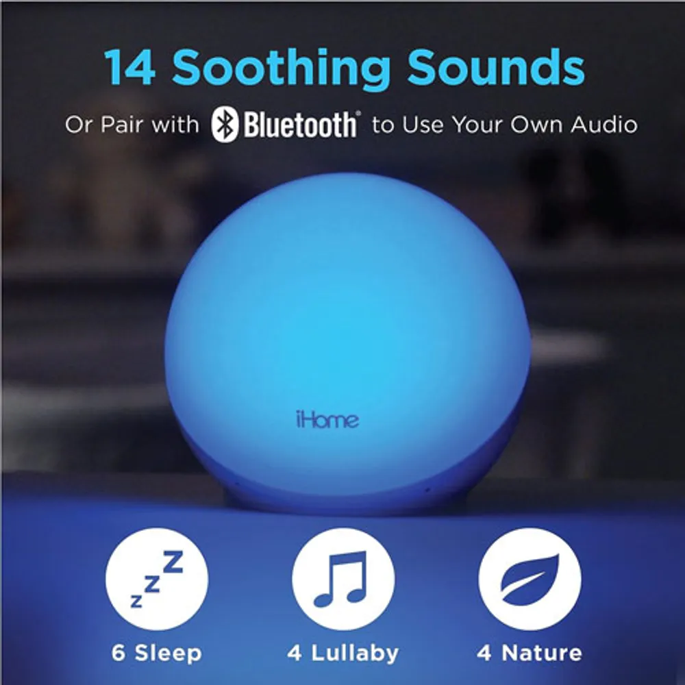 iHome Sweet Dreams iZBT50 Baby andd Toddler Sound Machine Soother with Cry Sensor & Night Light