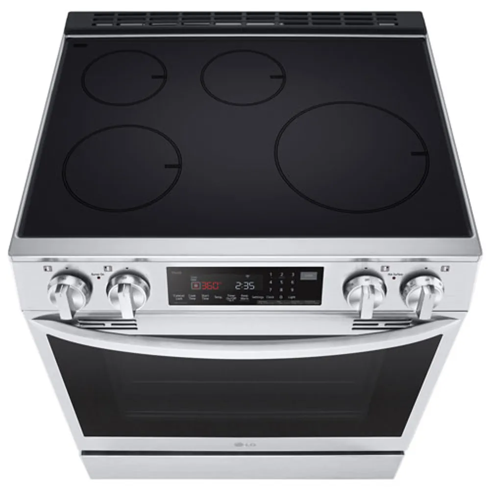 LG 30" 6.3 Cu Ft True Convection Slide-In Smart Induction Air Fry Range (LSIL6334F) - Print Proof Stainless