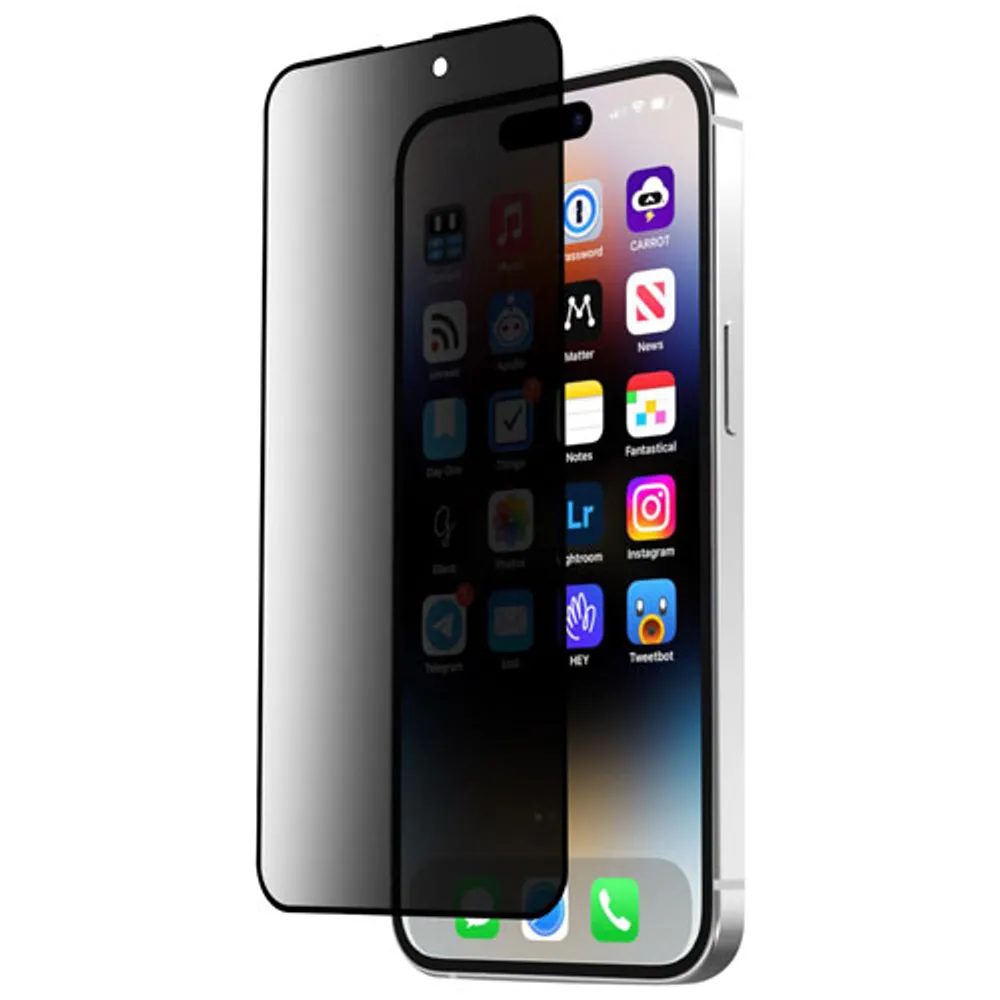 22 Cases Privacy Glass Screen Protector for iPhone 15 Pro Max