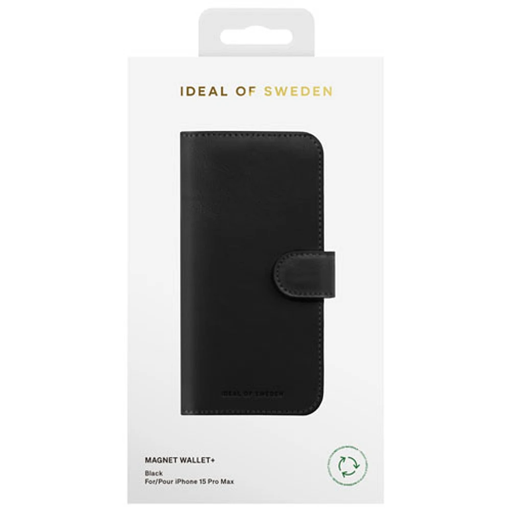 Ideal of Sweden Folio Wallet Case with MagSafe for iPhone 15 Pro Max - Black